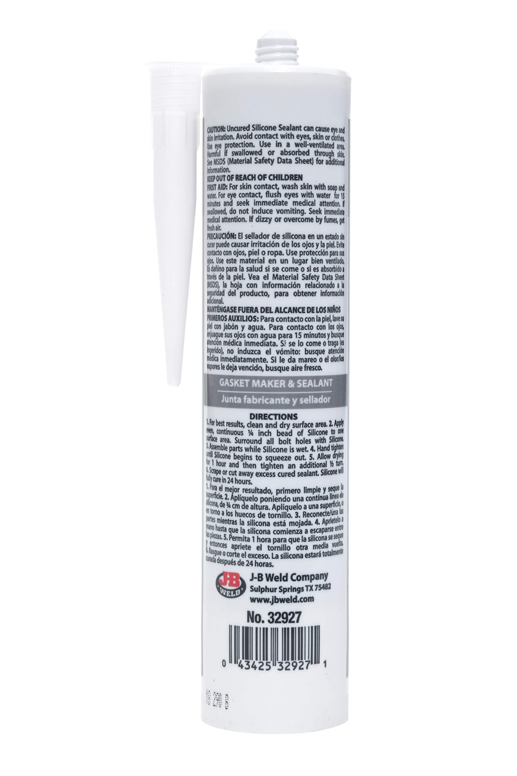 J-B Weld 32929 Ultimate Black RTV Silicone Gasket Maker and Sealant - 9.5 oz.