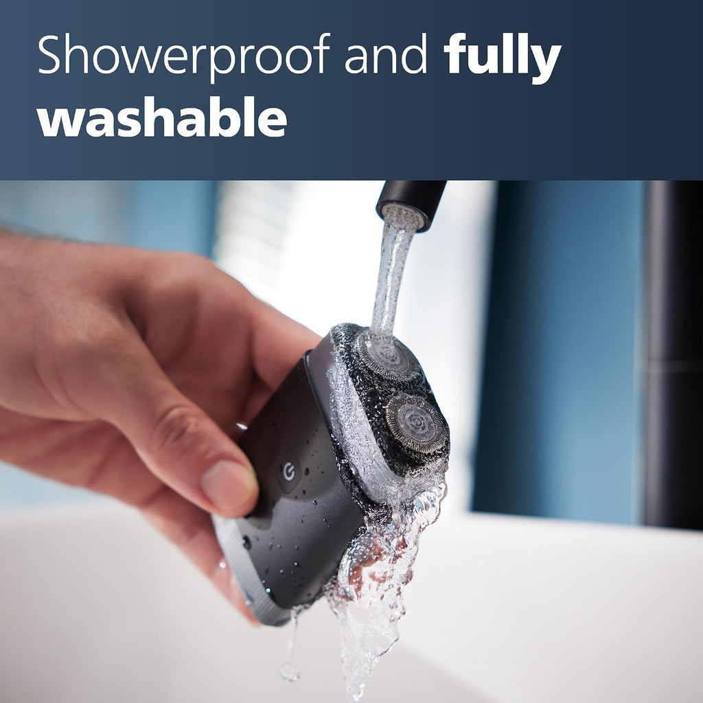 Philips Norelco Portable Shaver, On-The-Go Wet and Dry Electric Shaver, ComfortCut Blade System, 3D Floating Heads, Compact Design, Powerful Battery, Model PQ888/81