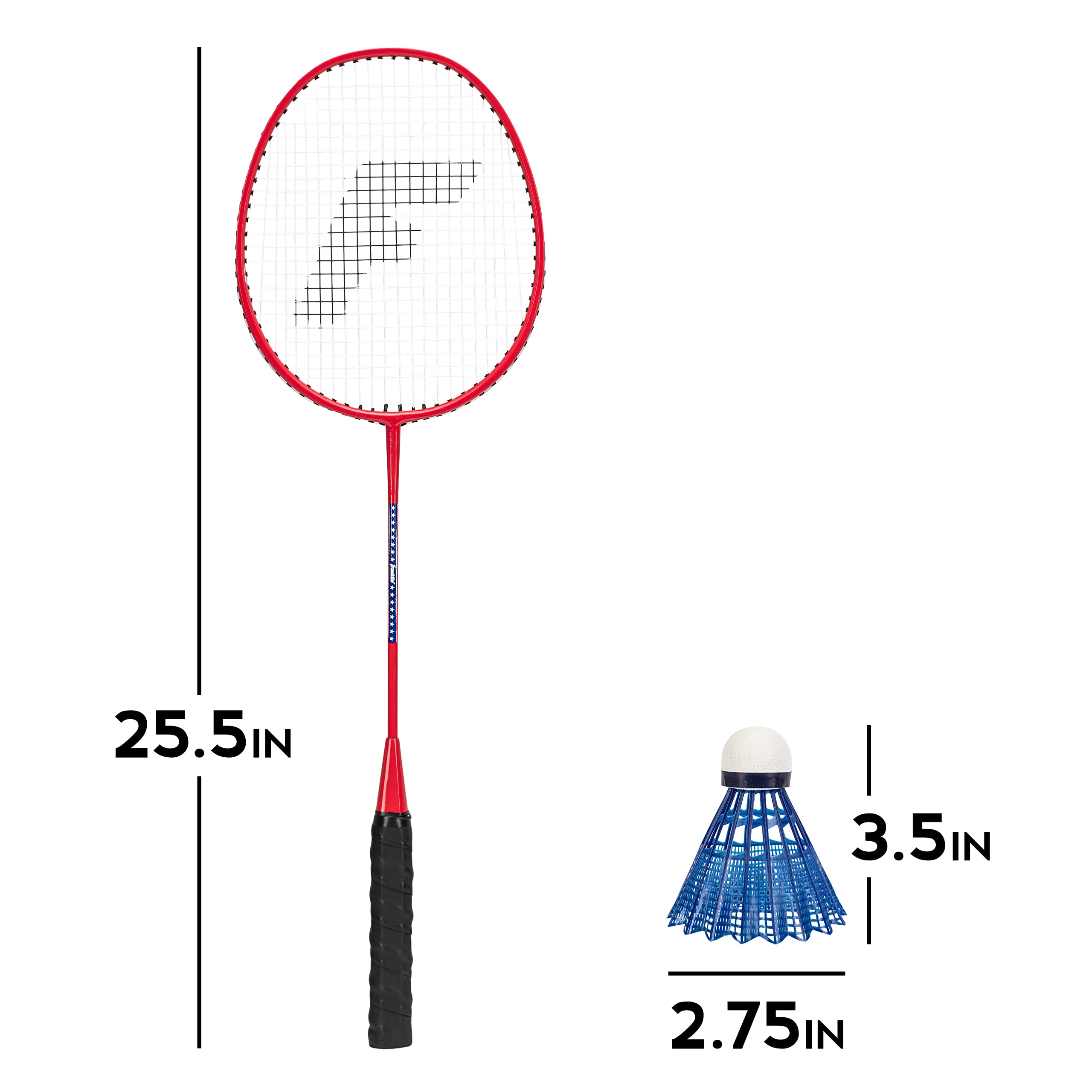 Franklin Sports Badminton Racket + Birdie Set - Replacement Badminton Equipment for Kids + Adults - 2 Player - 4 Player Badminton Racket Sets