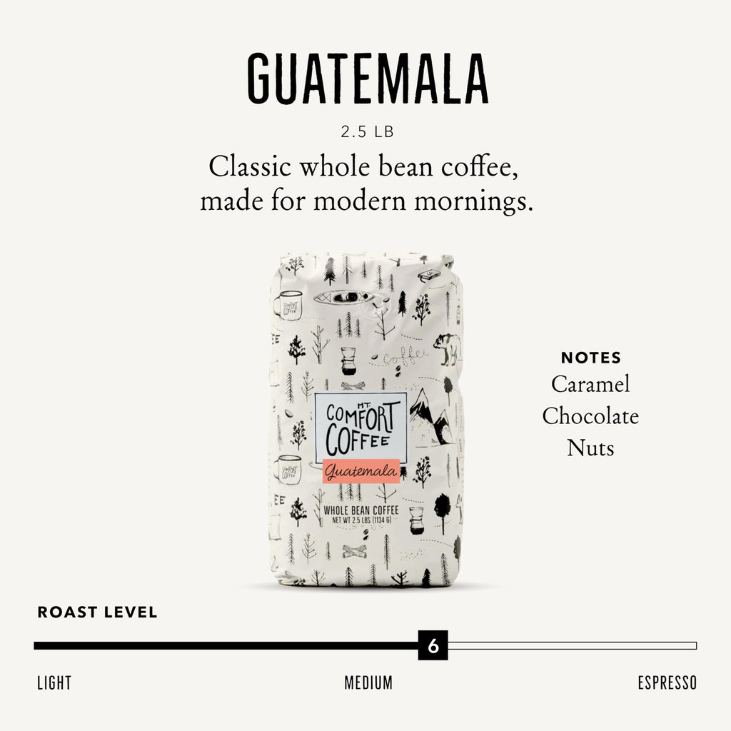 Mt. Comfort Coffee Costa Rica Medium Roast, 2.5lb - Sourced From Local, Costa Rican Coffee Farms - Roasted Whole Bean
