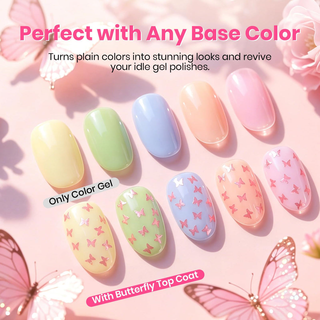 Beetles Heart Gel Top Coat 15ml - Hema Free Glitter Shine No Wipe Top Coat Long-Lasting for Gel Polish, Pink Heart Sparkle Soak Off UV LED Gift for Women