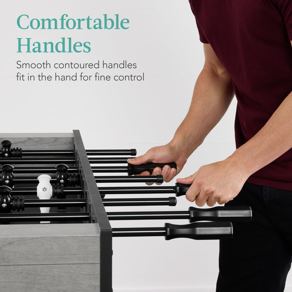 Best Choice Products Full Size 54 Inch Regulation Foosball Table for Home, Game Room - Includes 2 Balls, 2 Cup Holders