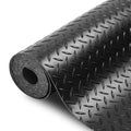 SEAL 4 x 6 FT Premium Garage Floor Mat, Solid 2.8mm Thick Lay-Flat Black Commercial Grade Heavy Duty Parking Mat for Golf Cart, Workbench, ATV, Water/Stain Resistant Runner (Embossed Diamond Plate)