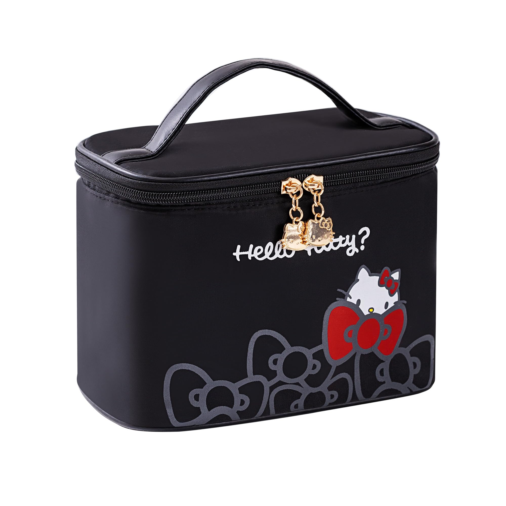 AmBealla Makeup Bag Large Waterproof Cosmetic Bags with Makeup Brush Holder,Cute Printed Makeup Organizer for Women Traveling,Portable Toiletry Bag for Girls