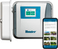 Hunter Hydrawise HPC400 Smart WiFi Irrigation Controller for Lawns and Gardens, 4 Zone, Expandable to 32 Zones, Weather Based, App Controlled Sprinkler System
