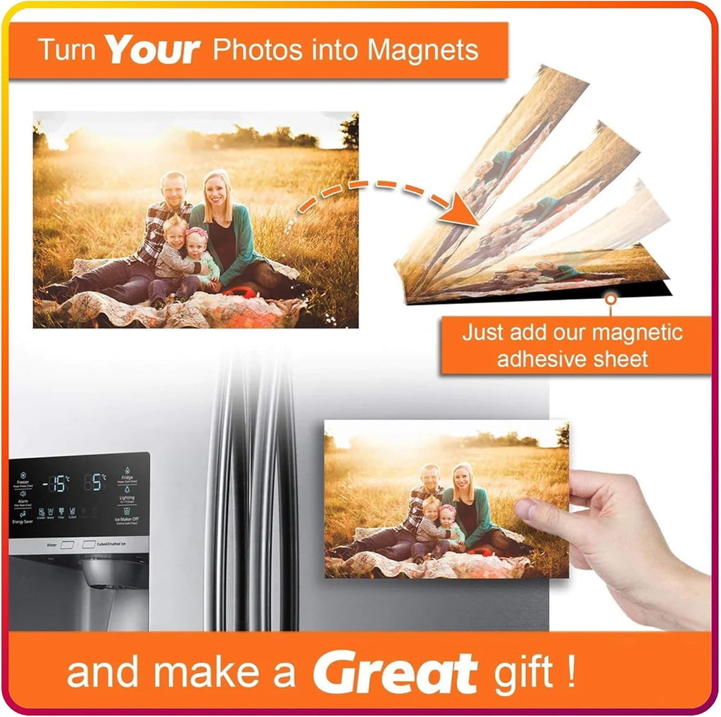 Magnetic Sheets Non-Adhesive 4" x 6" 30 mil - Flexible Magnets, 12 Pack | Thick Magnet Sheets for Fridge Photos, Crafts, DIY, Sign Making, Dies Storage - A6 and Postcard Size