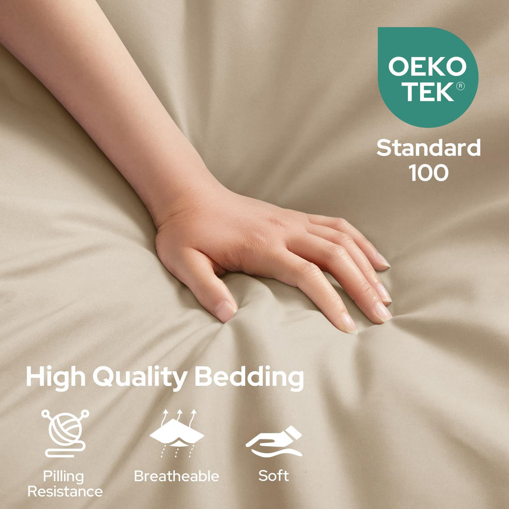 HOMEIDEAS Full Size Bed Sheets - 6 Piece Set (Aqua Blue) - Extra Soft Brushed Microfiber 1800 Bedding Sheets, Deep Pocket, Wrinkle & Fade Free