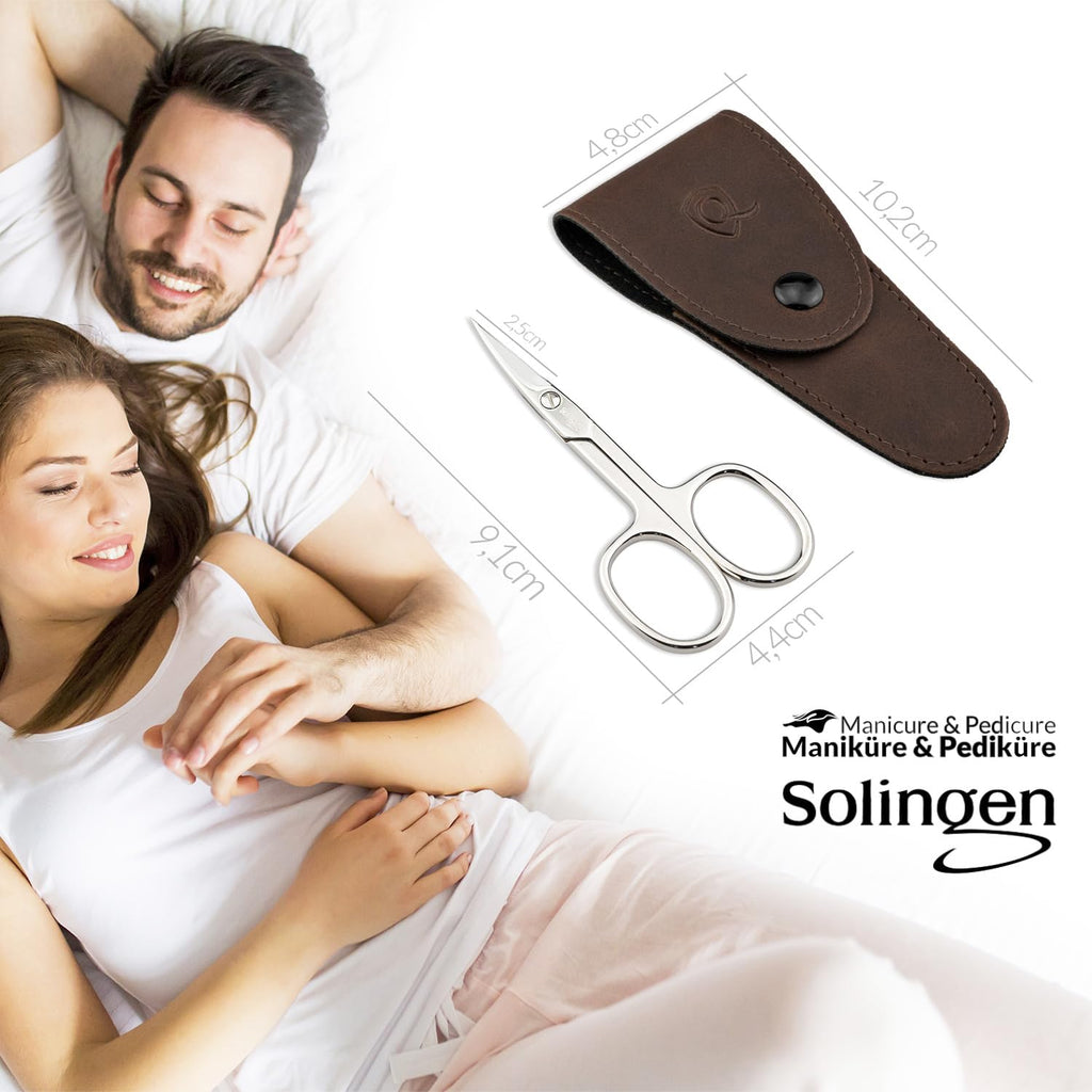 marQus - Straight nail scissors made in Germany Solingen for precise cutting of nails suitable as fingernail and toenail cutter with Premium Storage Case