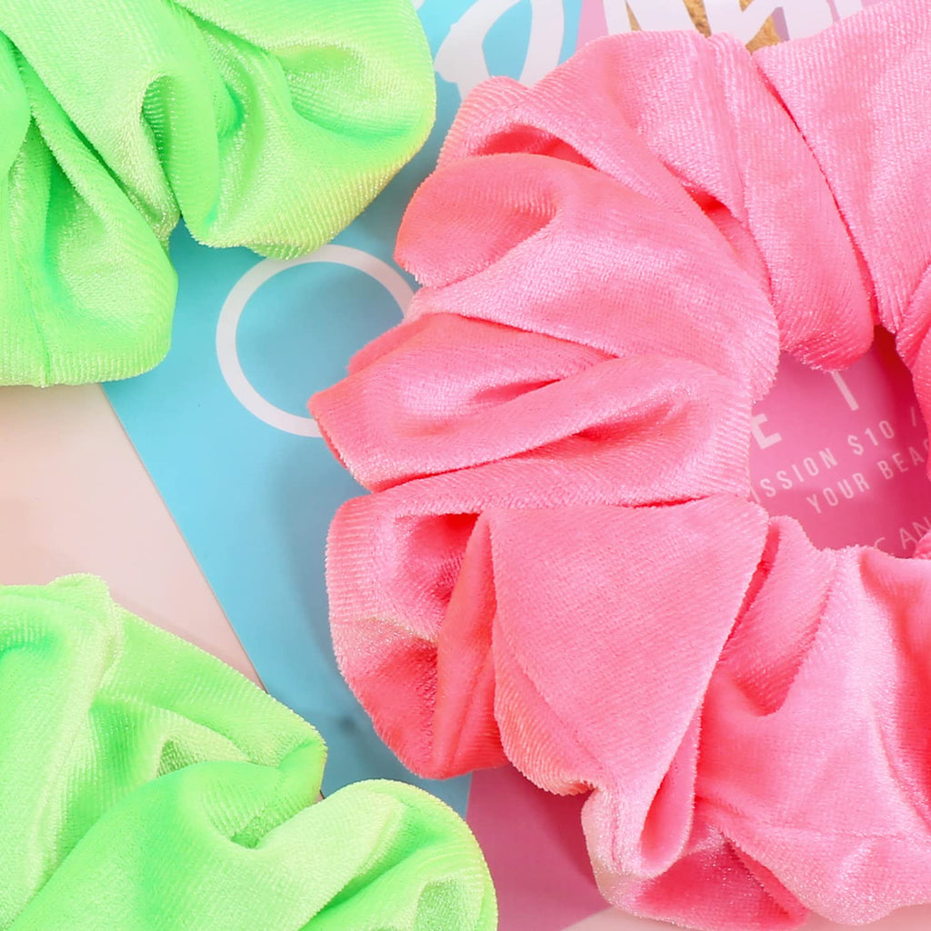 IVARYSS Extra Large Scrunchies for Women's Hair, Premium Satin Soft Jumbo Scrunchy, XL 6 inch Big Elastic Thick Band Hair Accessories, 4 Pack, Dots