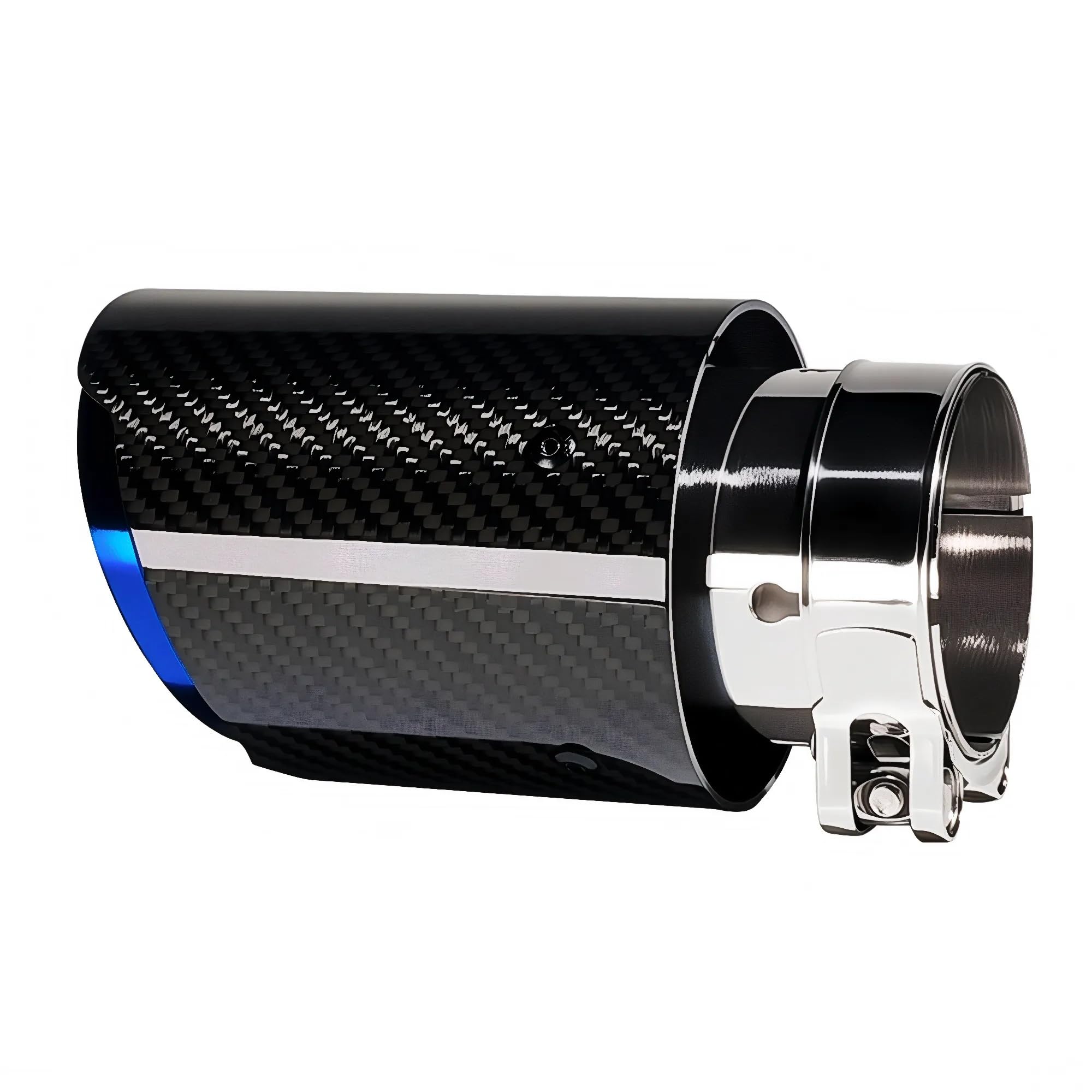2"Inlet 3"Outlet Car Exhaust Tips Carbon Fiber Tailpipe Exhaust Pipe Tail Throat Tail Pipe Burnt Need Height>3.5 Inch Widht>3.5 Inch