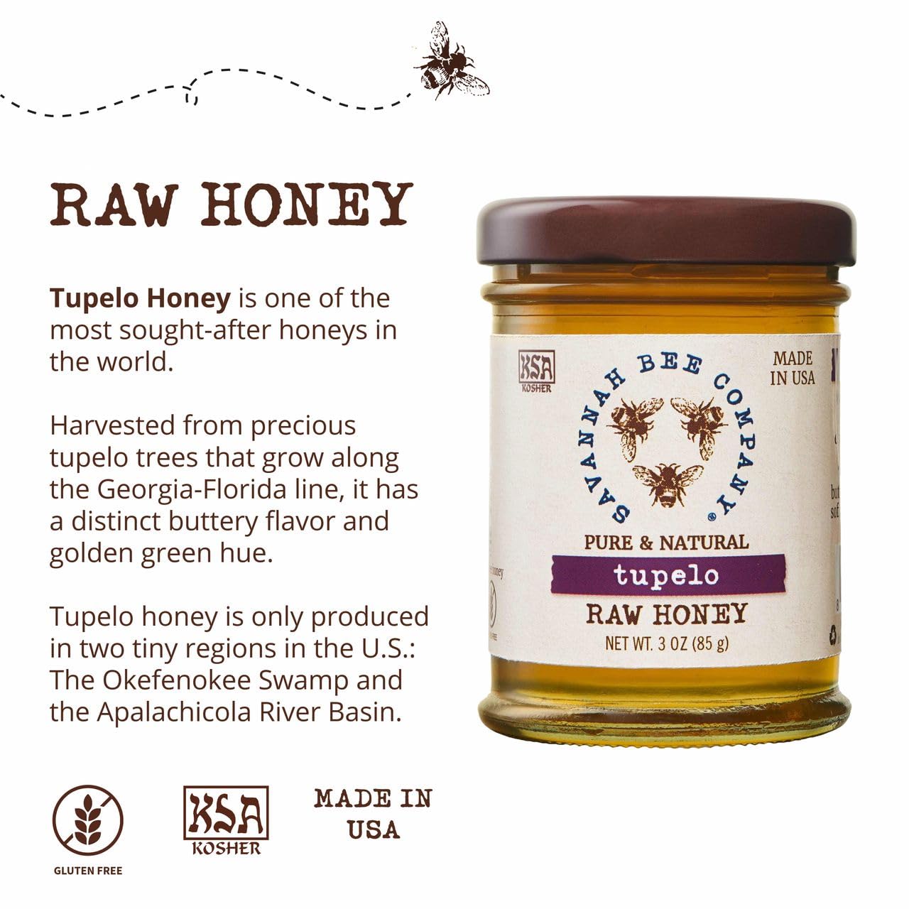 Savannah Bee Company Honey - Pure, Natural, Raw Honey