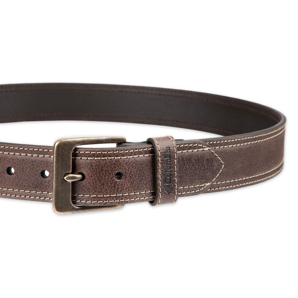 Columbia Men's Leather Casual Belt Tan & Brown Classic Style for Everyday Wear