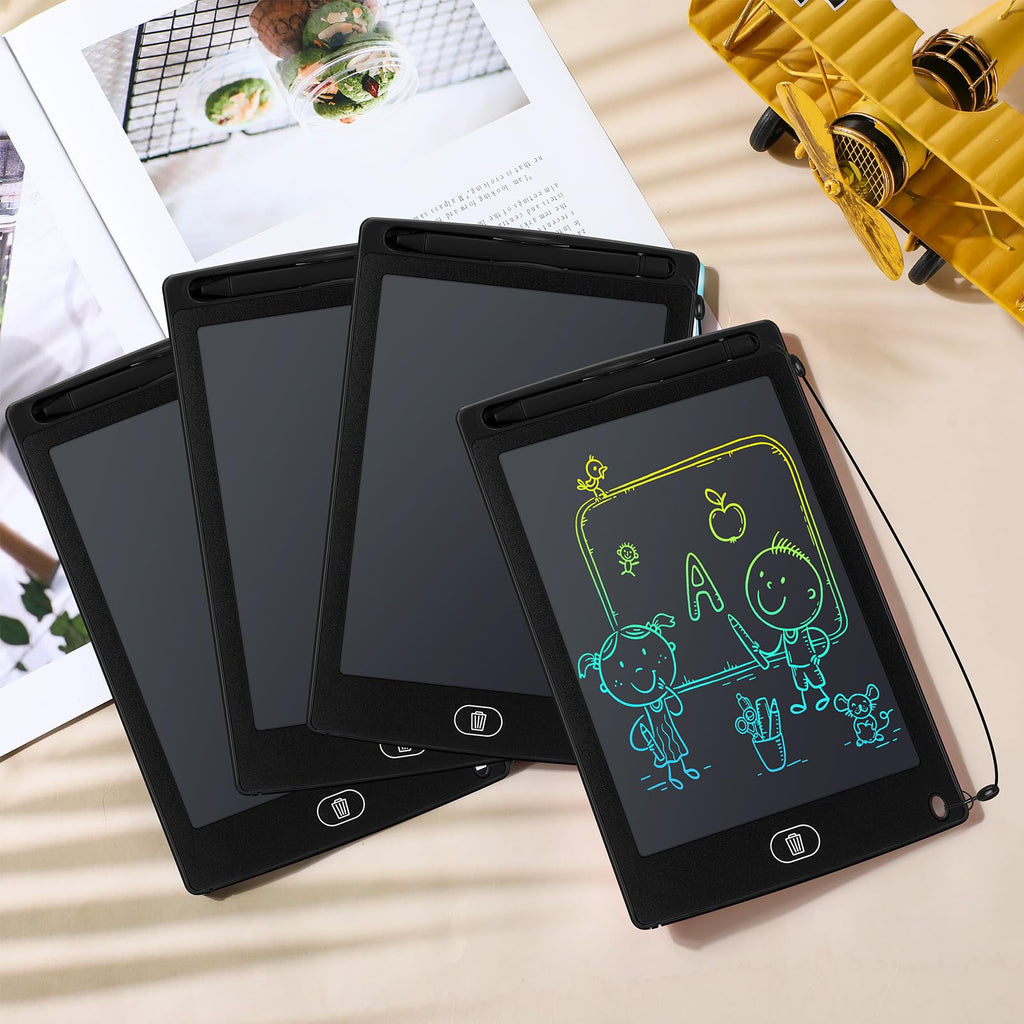 Zhehao 32 Pcs LCD Writing Tablet for Kids Bulk 8.5 Inch Colorful Doodle Board Tablet Erasable Doodle Pad Educational Toy Birthday Easter Gift for Boys Girl Age 3-10(Black)