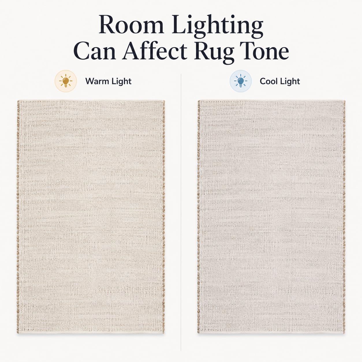 FRELISH DECOR Handwoven Jute Cotton Area Rug- Natural Yarn- Contemporary Farmhouse Decor- Rustic Nautical Rugs for Bedroom Living Room/Entryway Doormat (2'x3')