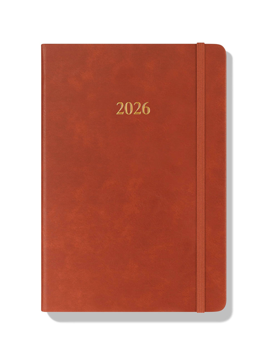 Wykeham's Executive 2026 Daily Journal Planner – US Public Holidays & Format – Customization Available (Brown, 6" x 4.5")