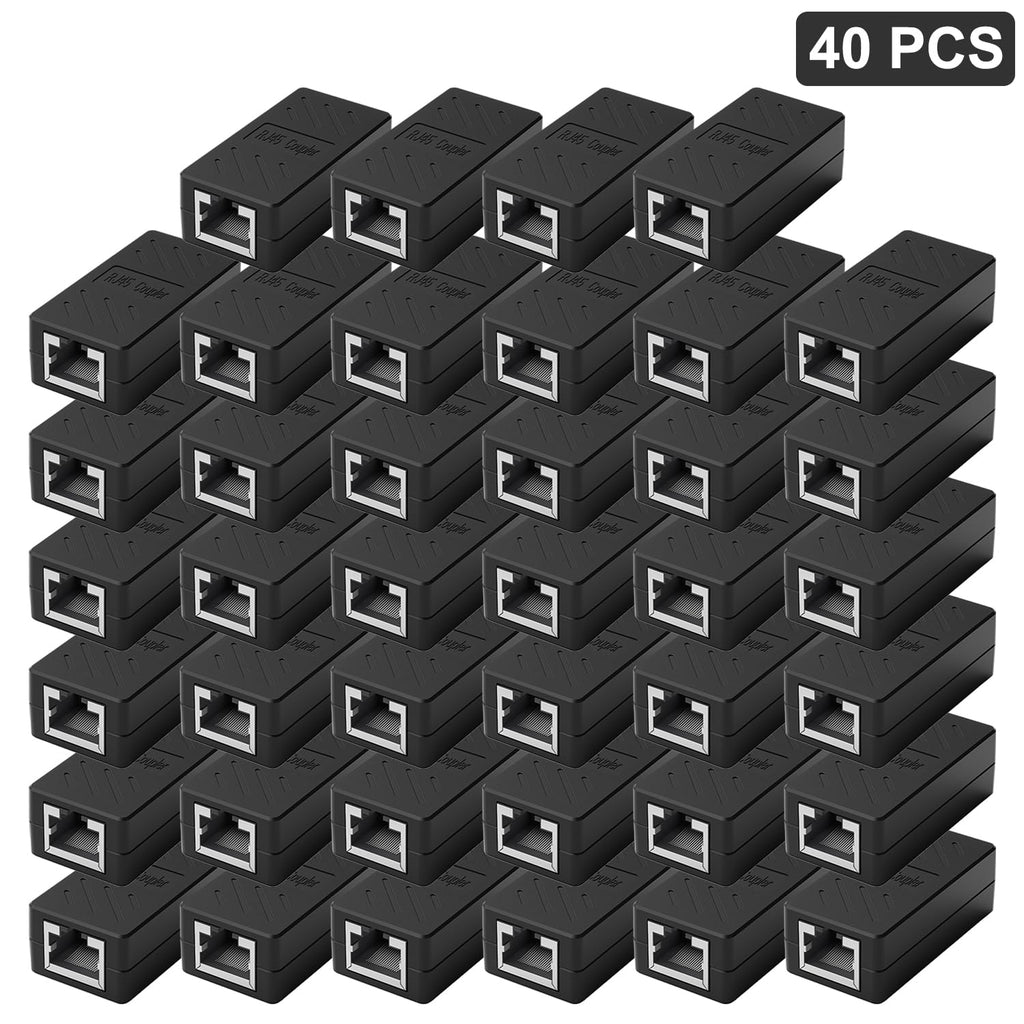 ZUZONG IP68 Waterproof RJ45 Coupler Splitter, Waterproof Ethernet Coupler 1 in 2 Out Splitter IP68 Ethernet Outdoor LAN Cable Connector for Cat5/Cat5e/Cat6/Cat7/Cat8 Ethernet Cable (1 Pair Female)