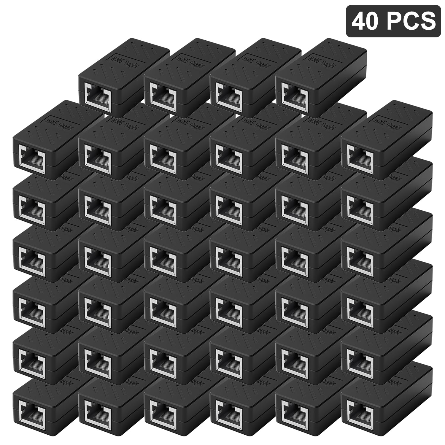 ZUZONG IP68 Waterproof RJ45 Coupler Splitter, Waterproof Ethernet Coupler 1 in 2 Out Splitter IP68 Ethernet Outdoor LAN Cable Connector for Cat5/Cat5e/Cat6/Cat7/Cat8 Ethernet Cable (1 Pair Female)