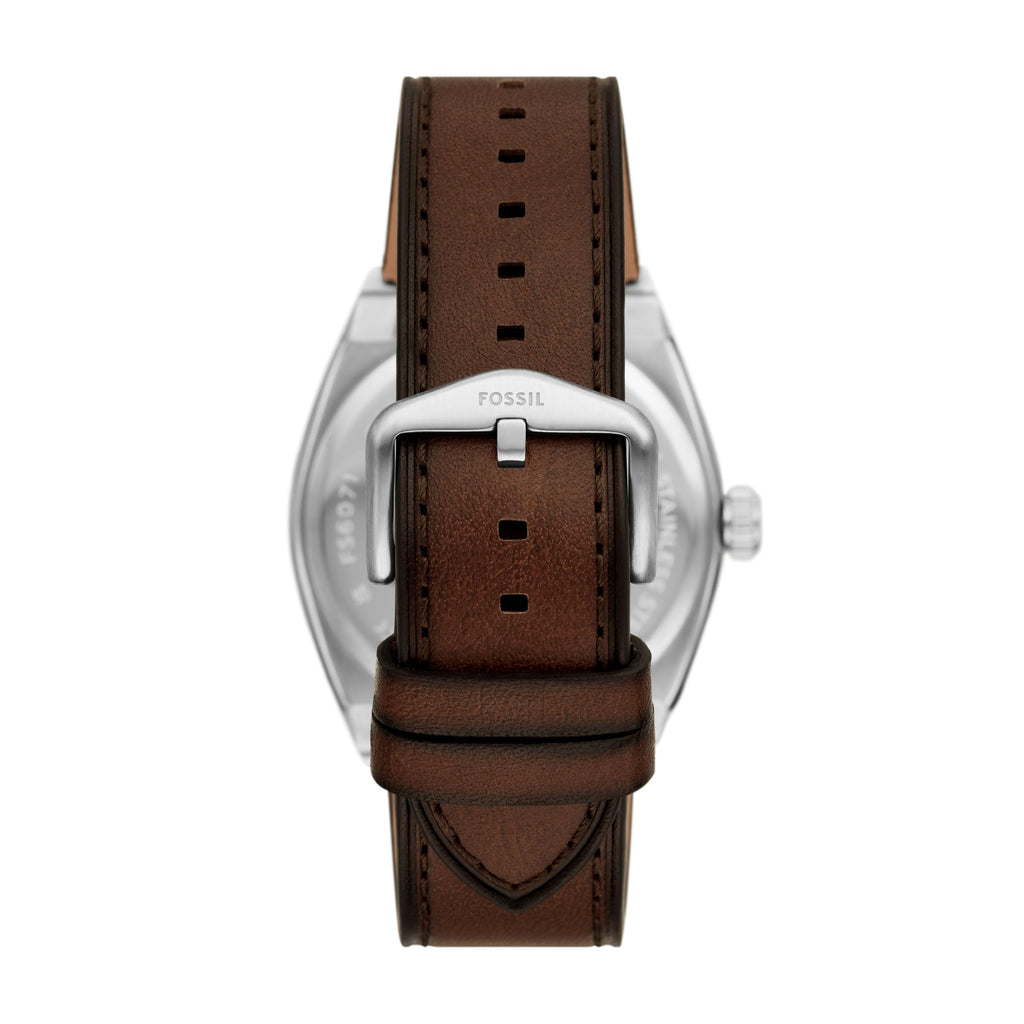 Fossil Men's Everett Quartz Stainless Steel Watch, Three-Hand Watch for Men