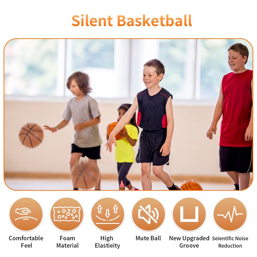 Silent Basketball, 2026 New Silent Basketball, Silent Basketballs Dribbling Indoor, No Noise Basketballs for Various Indoor Activities