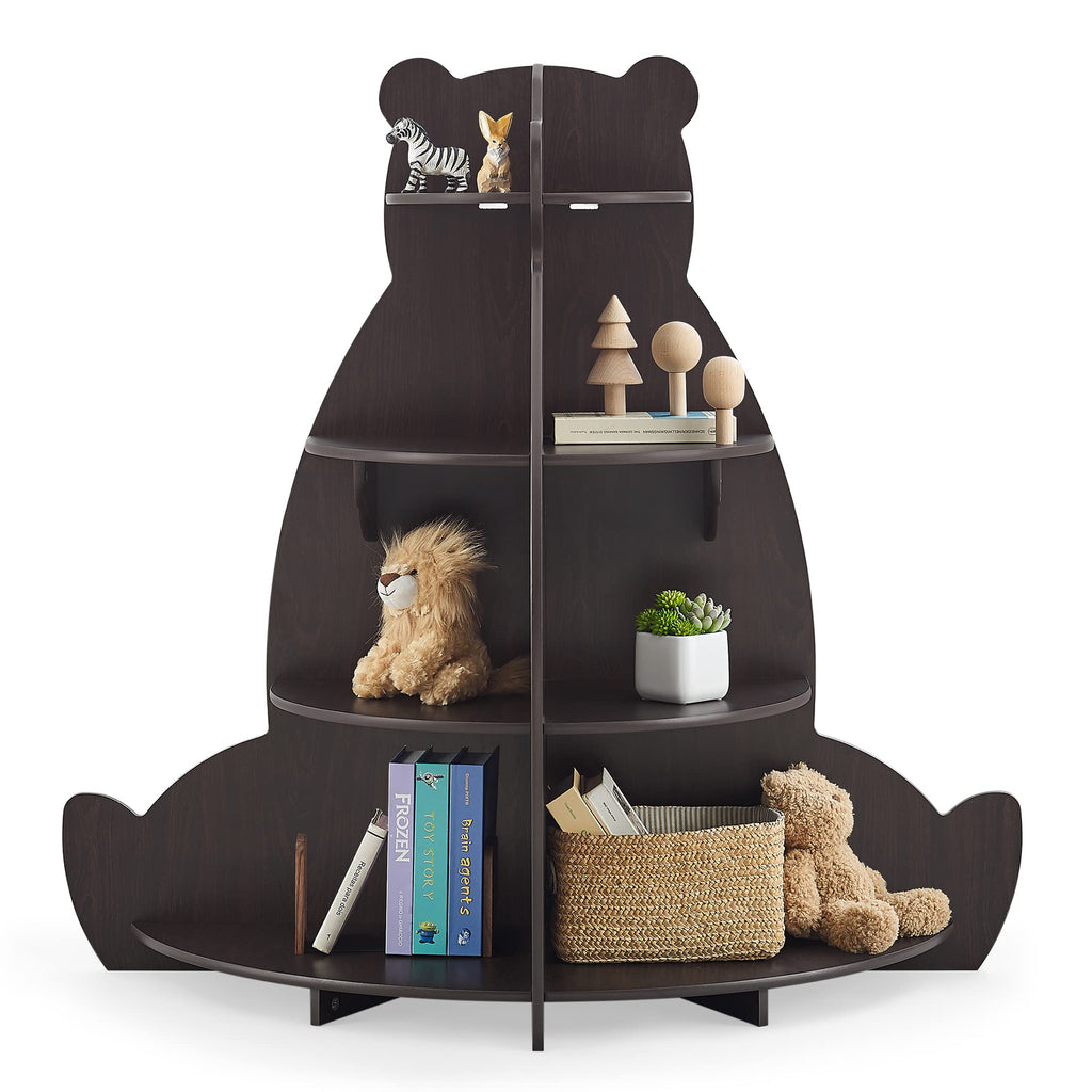 Delta Children Bear Bookcase - Greenguard Gold Certified, Crafted Walnut