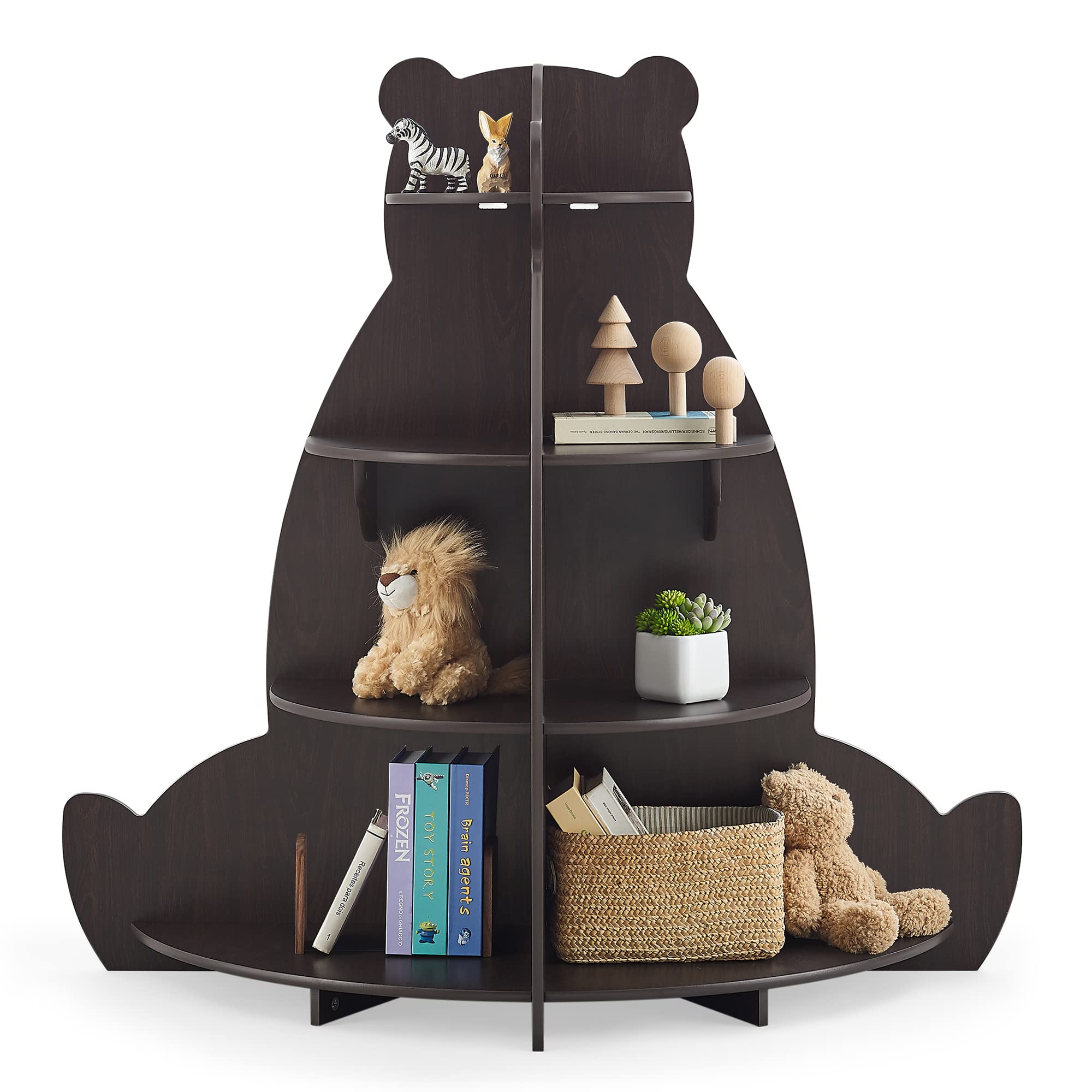 Delta Children Bear Bookcase - Greenguard Gold Certified, Crafted Walnut