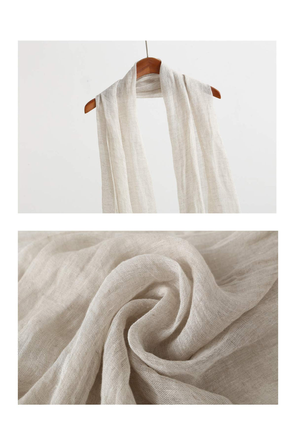 Jeelow Lightweight Summer Scarf Light Shawl Wrap Linen Feel Scarves For Men And Women