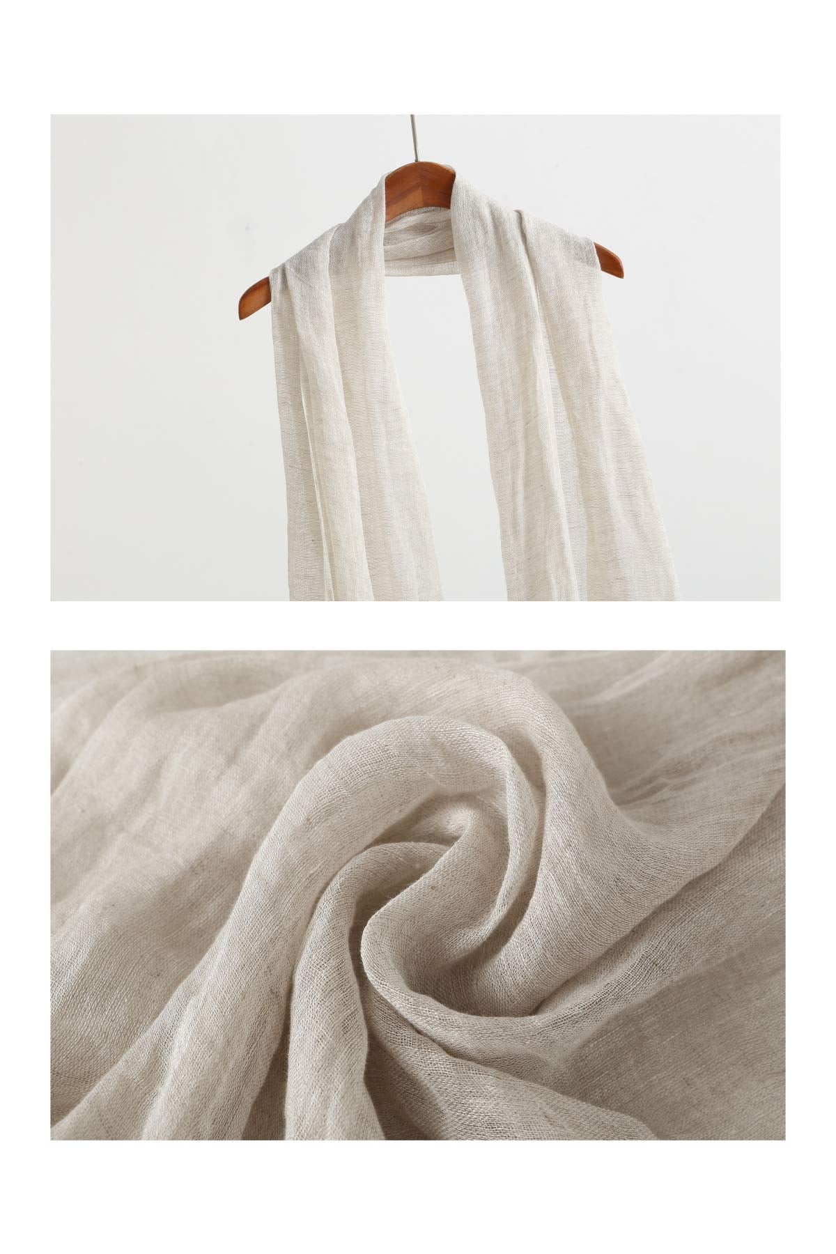 Jeelow Lightweight Summer Scarf Light Shawl Wrap Linen Feel Scarves For Men And Women