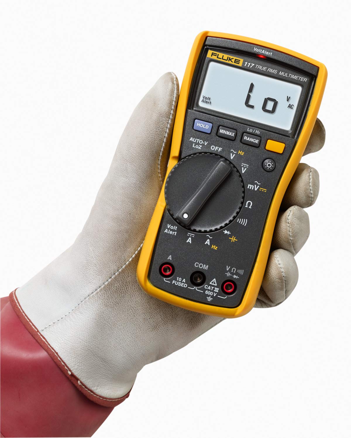 Fluke 117 Digital Multimeter, Non-Contact AC Voltage Detection, Measures Resistance/Continuity/Frequency/Capacitance/Min Max Average, Automatic AC/DC Selection, Low Impedance Mode | Non-Contact AC Voltage Detection, Measures Resistance/Continuity/Frequenc