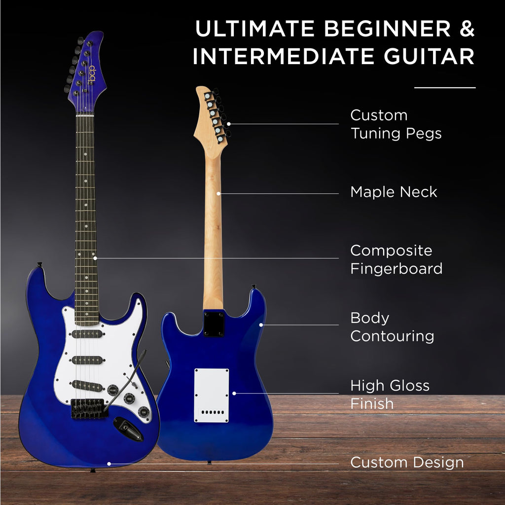 Best Choice Products 39in Full Size Beginner Electric Guitar Starter Kit w/Case, Strap, 10W Amp, Strings, Pick, Tremolo Bar - 3 Color Sunburst