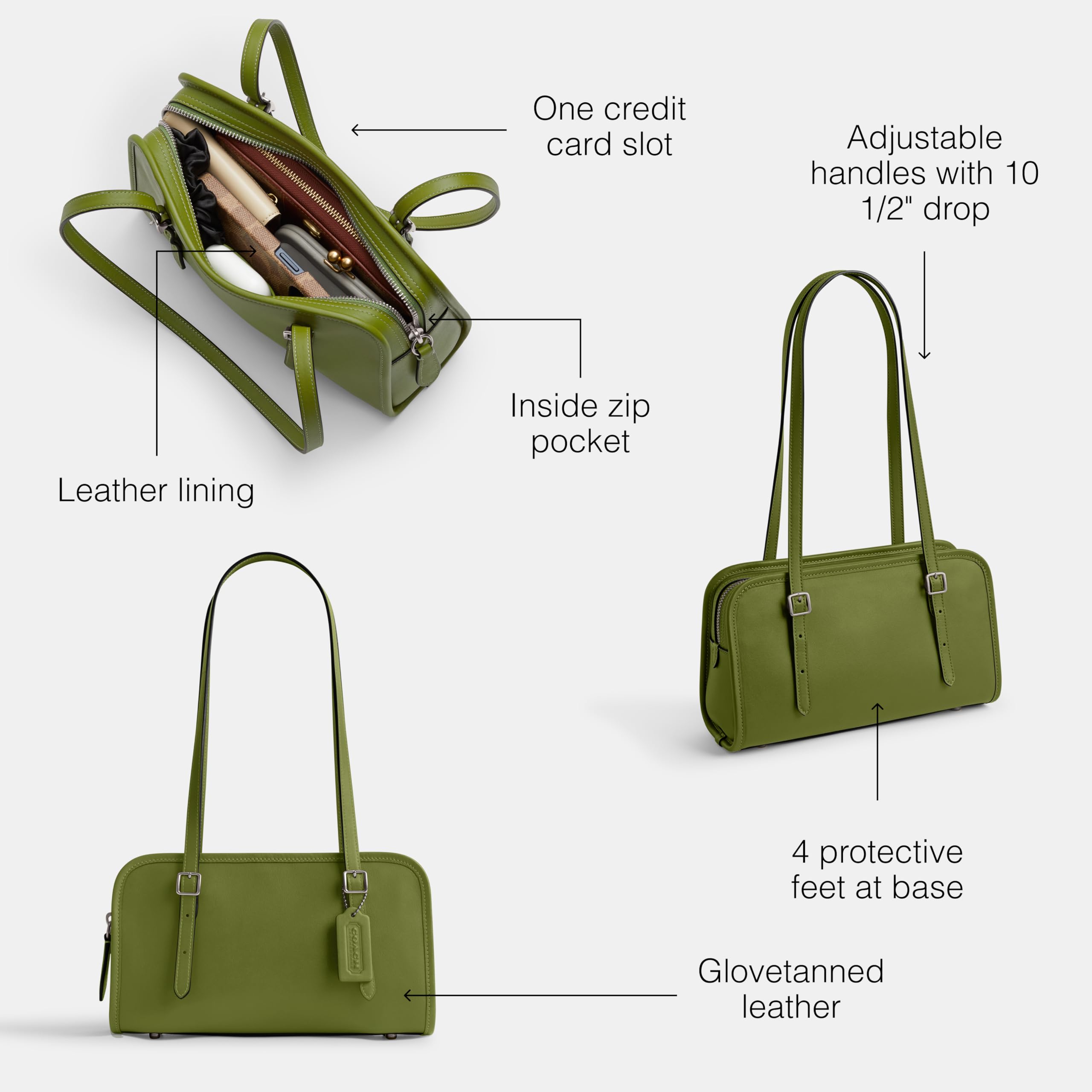 COACH Swing Zip Bag with Grommets