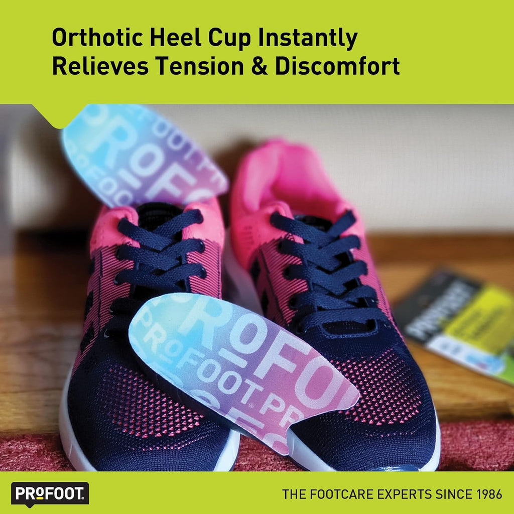 PROFOOT Achilles Tendonitis Orthotic Heel Cup for Men (Sizes 8-13) - Pain Relief Shoe Inserts for Heel Support & Alignment - 1 Pair