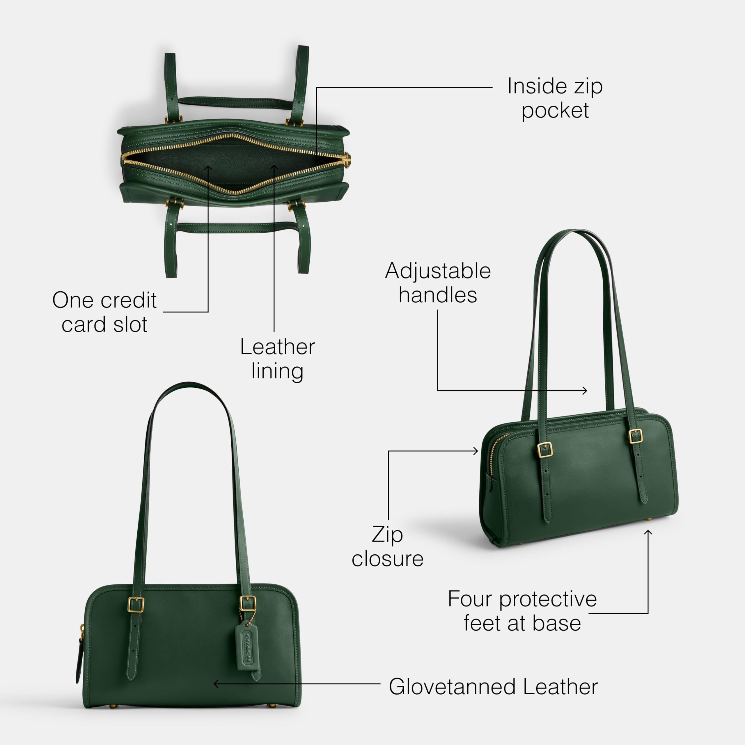 COACH Swing Zip Bag with Grommets
