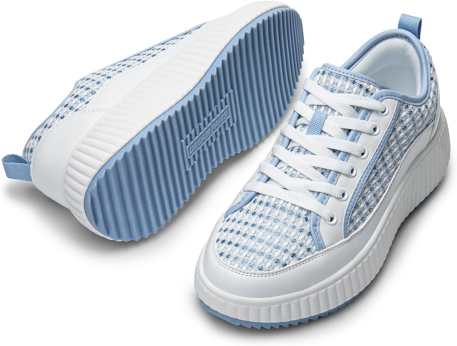 DREAM PAIRS Women Platform Chunky Lightweight Comfortable Casual Lace Up Sky Walking Fashion Sneakers