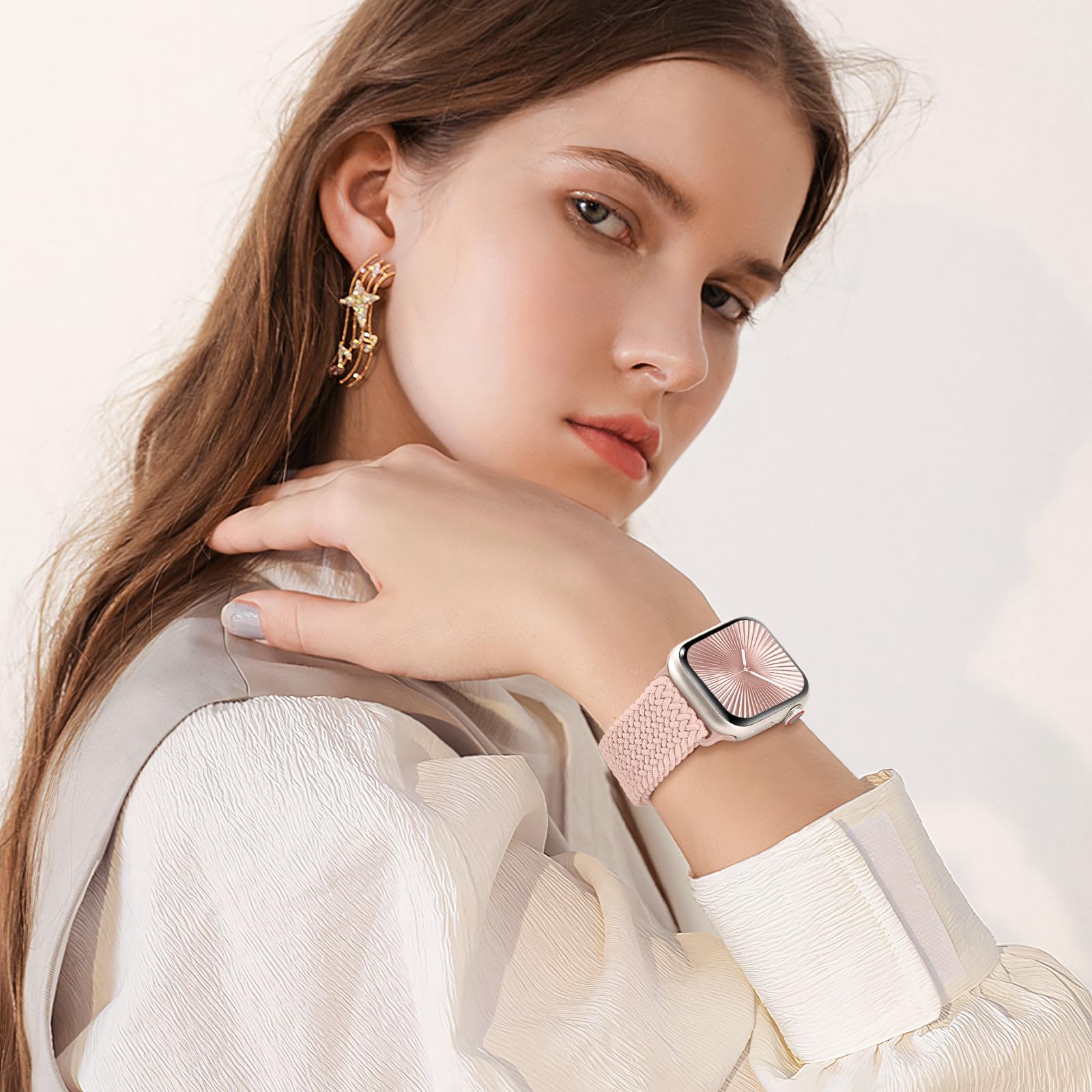 Braided Stretchy Bands with Magnetic Clasp Compatible for Apple Watch Band 38mm 40mm 41mm 42mm 44mm 45mm 46mm 49mm Women Men, Nylon Sport Solo Loop for iWatch Series 11 10 9 8 7 6 5 4 3 Ultra 3 2 1 SE