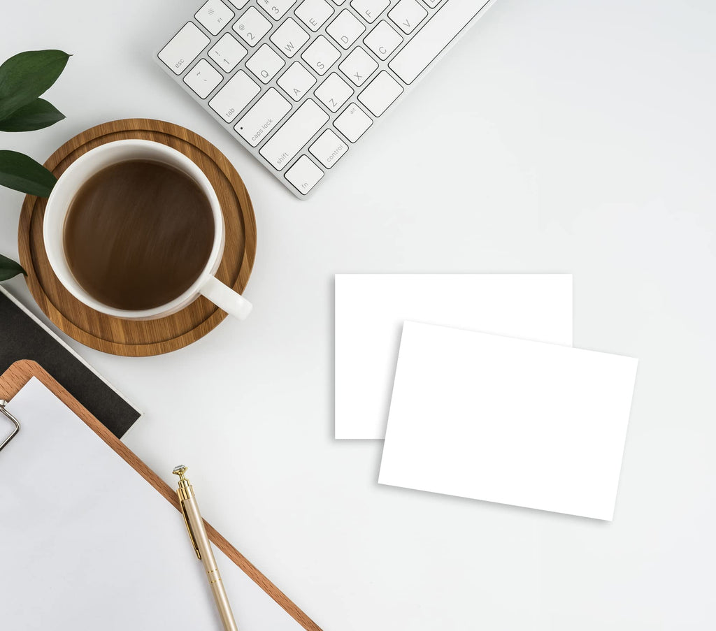 Home Advantage 2x3.5 Blank Index Cards - Our 50 Pack of Blank Note Cards Use Heavy Duty Cardstock to Make Them Bleed Proof - These Plain Index Cards Make Great Blank Business Cards & Blank Flashcards