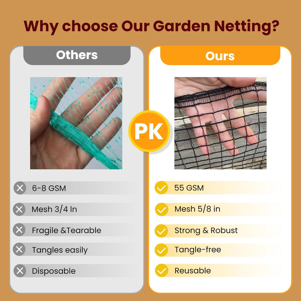 Plastic Mesh Fence Deer Fencing 4x25ft,Reinforced Edges,55gsm Heavy Duty Temporary Fence,Ideal for Garden Netting,Animal Barrier,Safety Netting, Fruit Plant Protection, Black