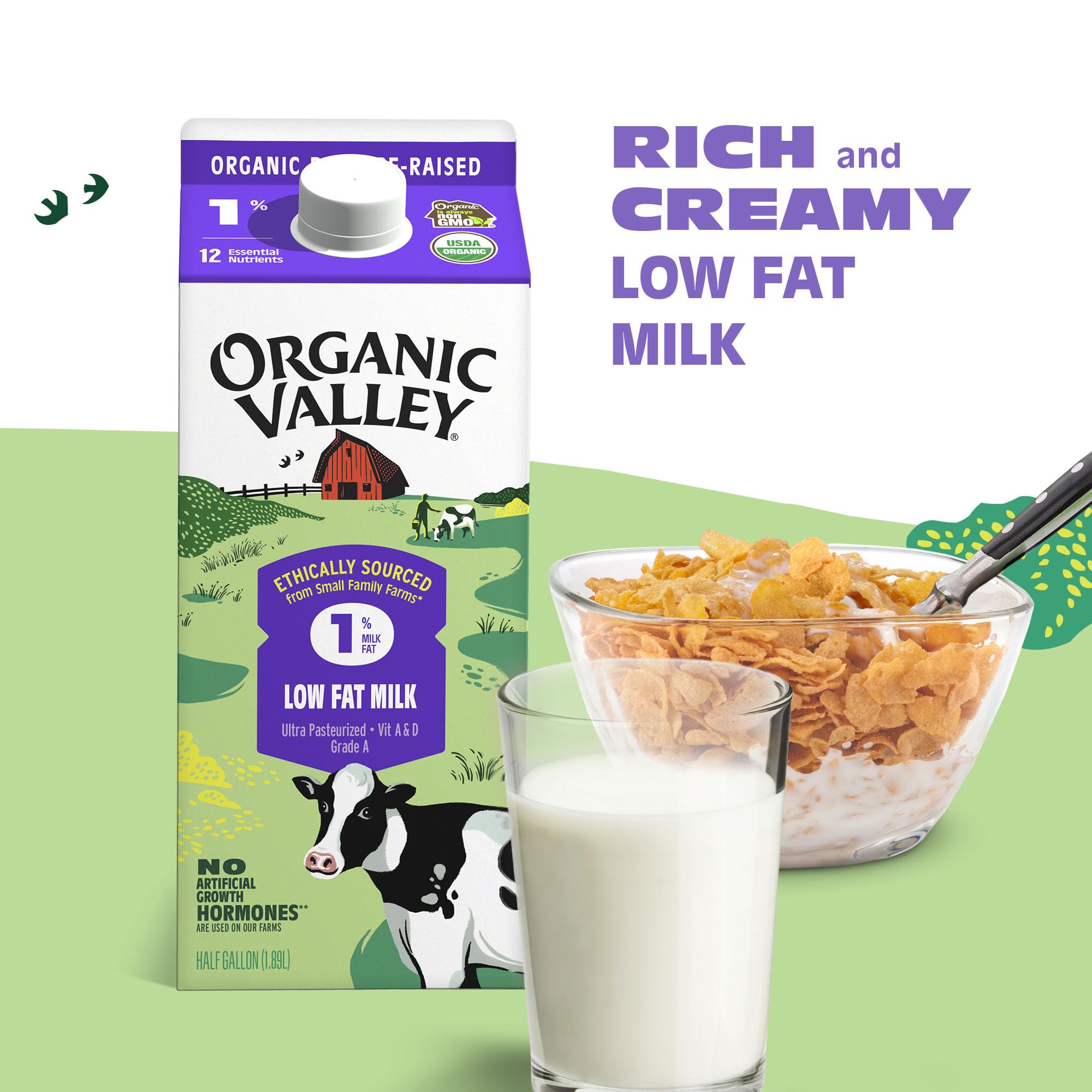 Organic Valley Ultra Pasteurized Lowfat Organic 1% Milk