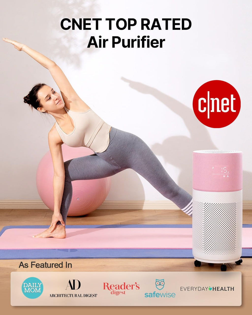 CleanForce Rainbow Cube | World’s First 4-in-1 Space-saving Air Purifier with Bluetooth Speaker, Wireless Charger & Aroma Diffuser | Swiss Tech，over 900ft² Coverage | Ultra-Quiet