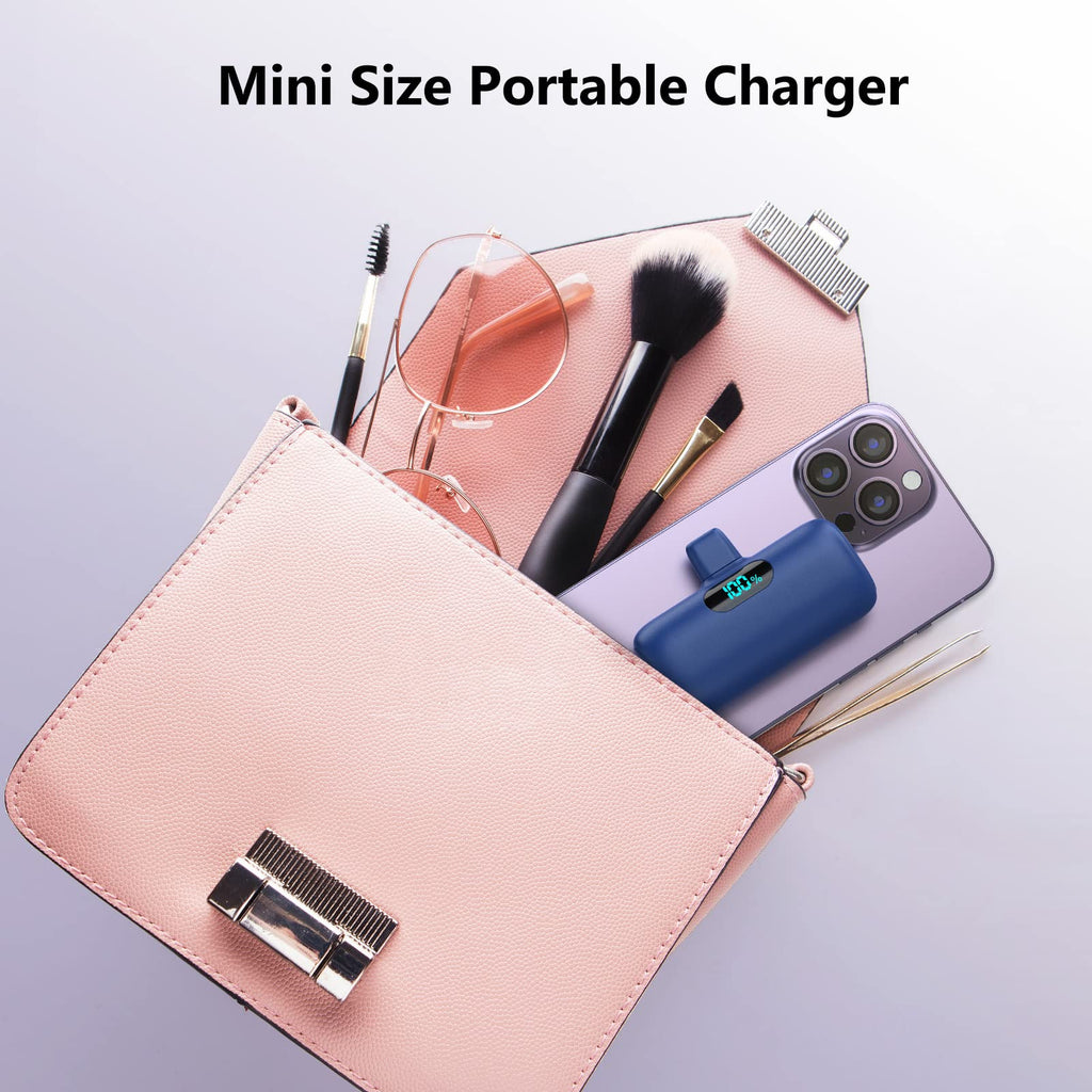 [2-Pack]Portable Charger for iPhone 17/16/15,Mini Power Bank 5000mAh PD USB C Portable Phone Charger,Travel Essential Battery Pack for iPhone 17/17 Air/16/16 pro/15/15 pro Max/Android/Samsung/Moto/LG
