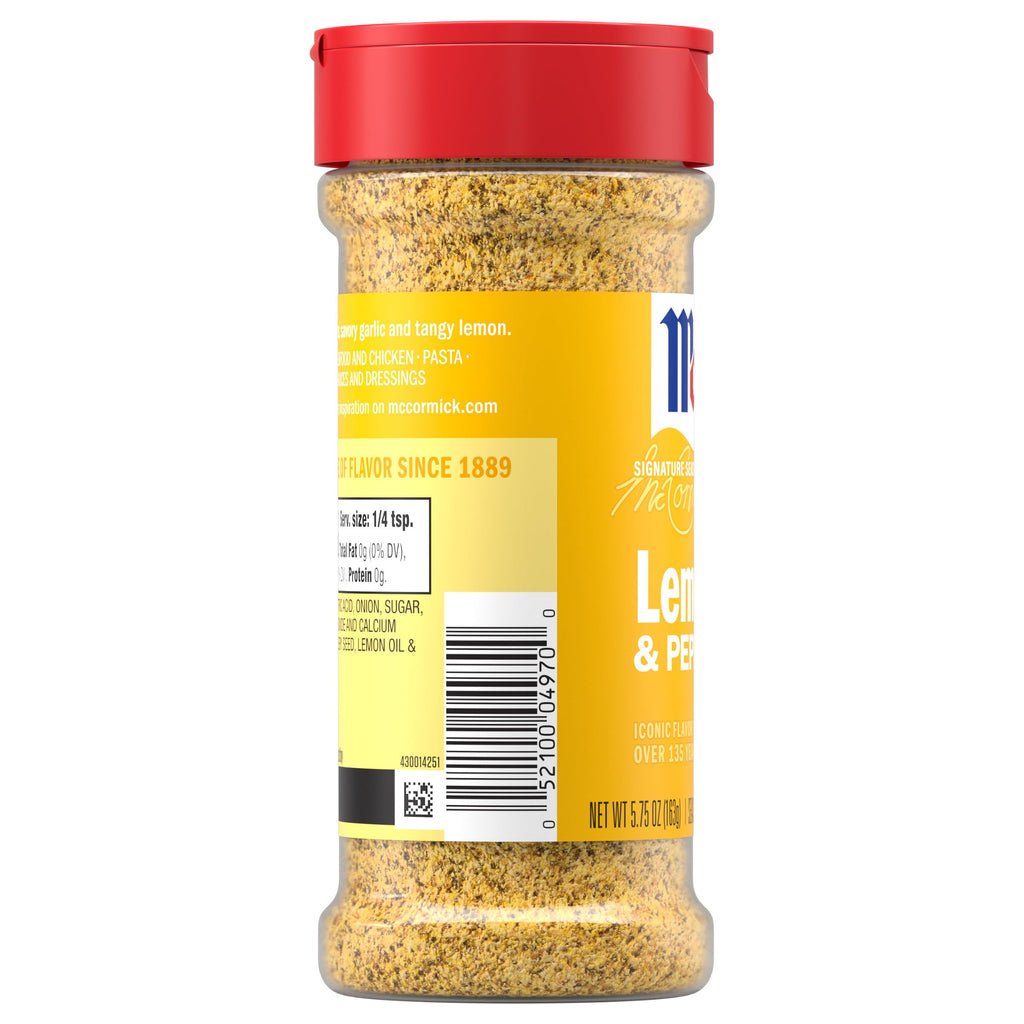 McCormick Perfect Pinch Lemon & Pepper Seasoning, 5.75 oz (Pack of 6)