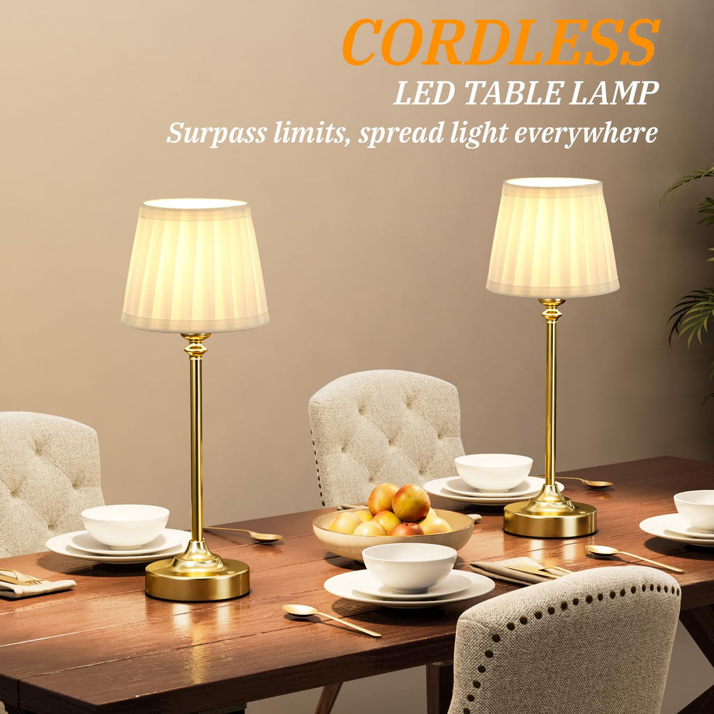 Touch Control Cordlss Table Lamp, USB-C Rechargeable Lamp with Stepless Dimming, 4000mAh Battery Operated Bedside Lamp for Bedroom, Living Room, Night Light & Emergency Lighting, Black, 1 Pack
