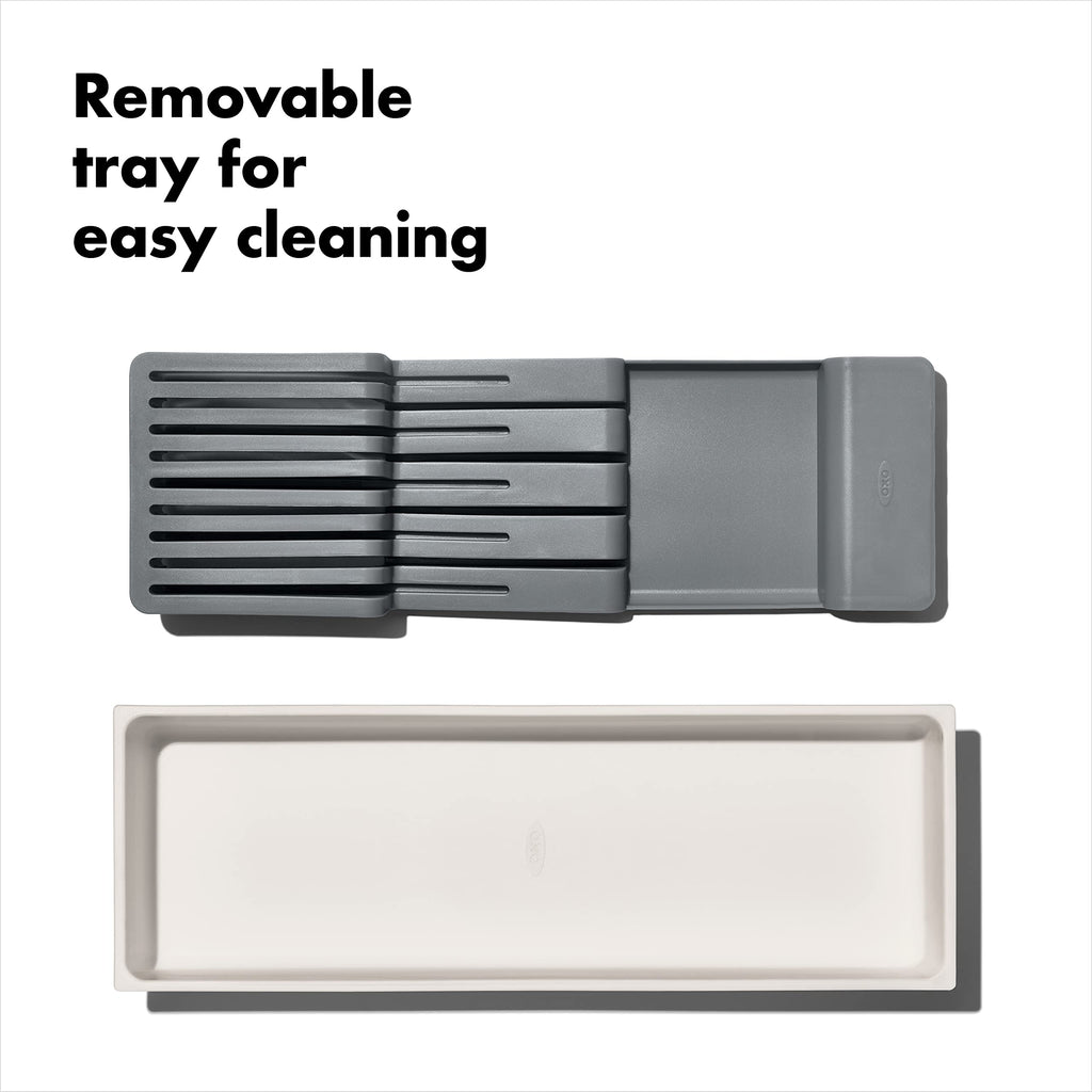 OXO Good Grips Drawer, Large Expandable Kitchen Tool Organizer, White