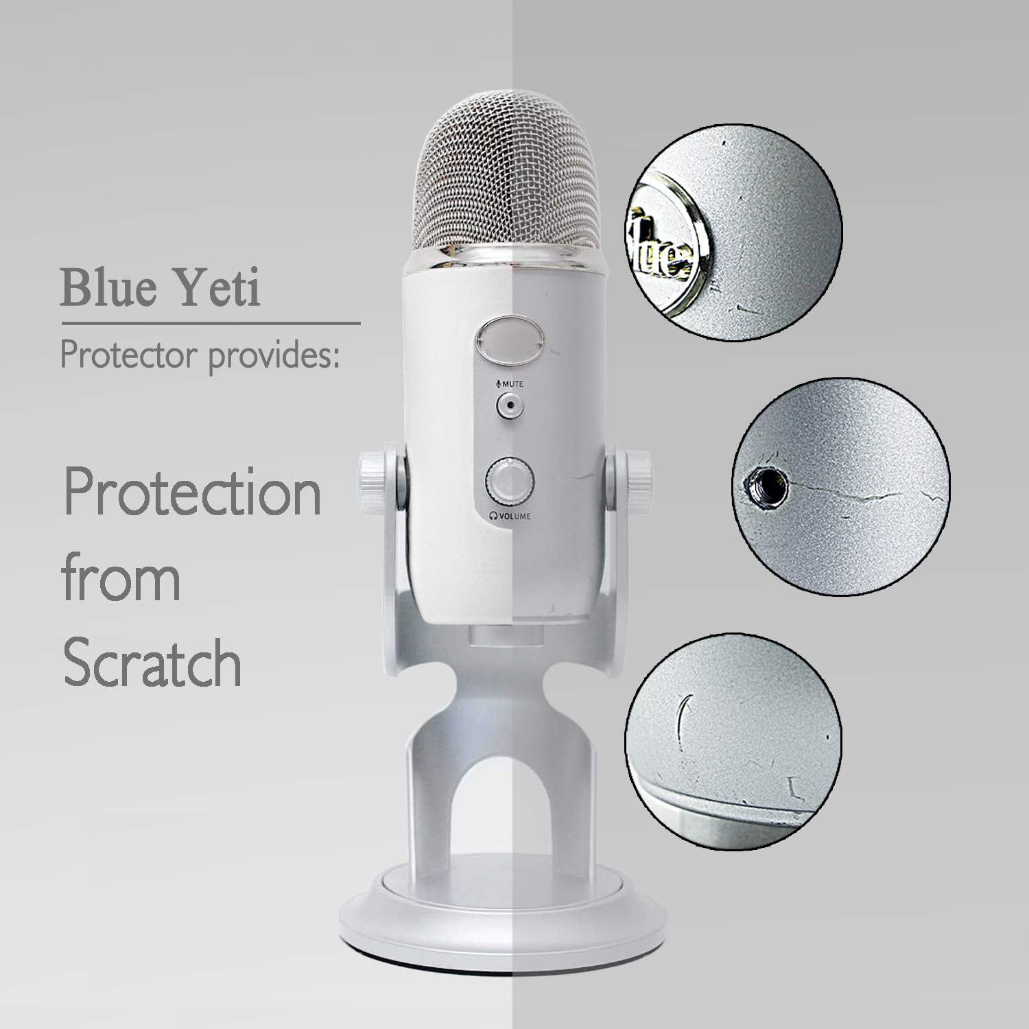 YOUSHARES 2PCS Blue Yeti Pop Filter for Blue Yeti Microphone, Yeti Foam Windscreen with Dead Cat Blue Yeti Mic Cover for Yeti Mic and Blue Yeti Pro USB Microphone