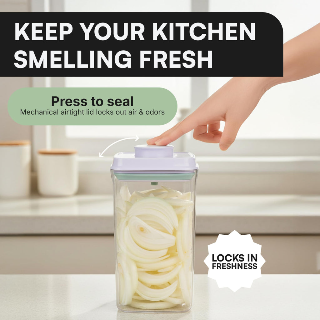 Bop Top Airtight Food Storage Containers with Lid 13.5 Cups / 108 oz | Kitchen Canister Sets | Air Tight Pantry Container | Pop Top Dry Food Storage Containers for Snacks, Sugar, Flour, Baking, Pasta