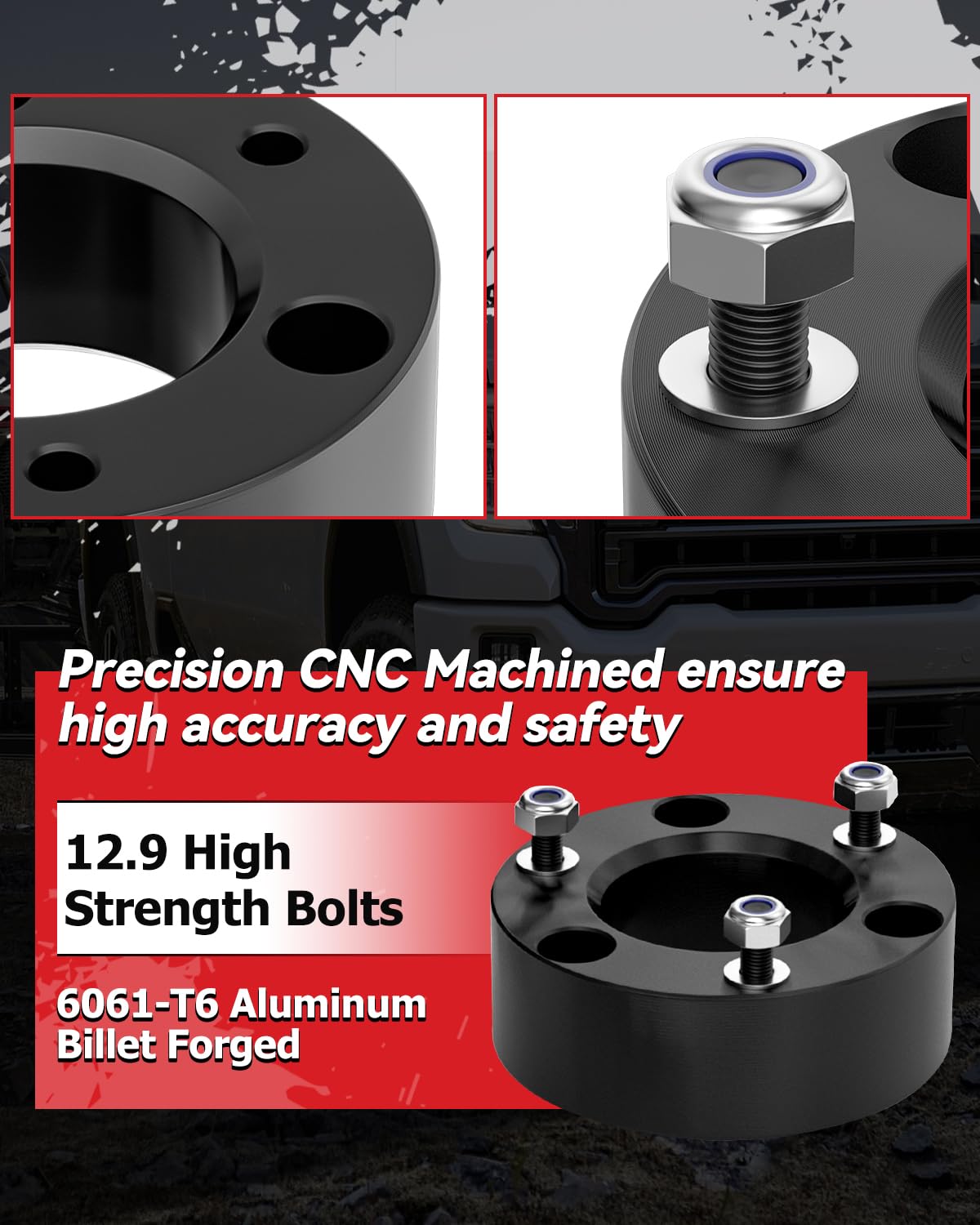 PROEZE 1.5" Front Leveling Lift Kits for 2004-2024 F150 2003-2018 Expedition 2005-2008 Mark LT, 1.5'' Forged Front Strut Spacers Lift Kits