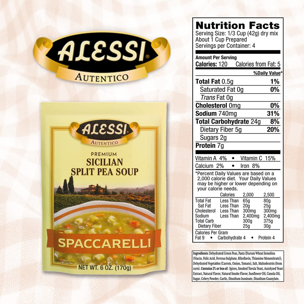 Alessi Autentico Premium Soups, Traditional Flavors, 6oz (Chicken Noodle, Pack of 6)