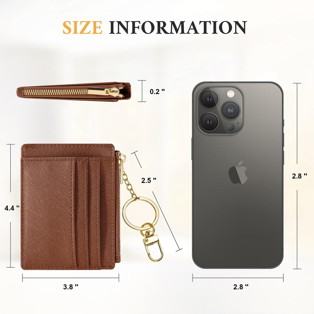 Sodsay Card Case Slim Front Pocket Wallet for Women Credit Card Holder with Keychain | Slim, Credit Card Holder, Front Pocket, with Keychain | Slim
