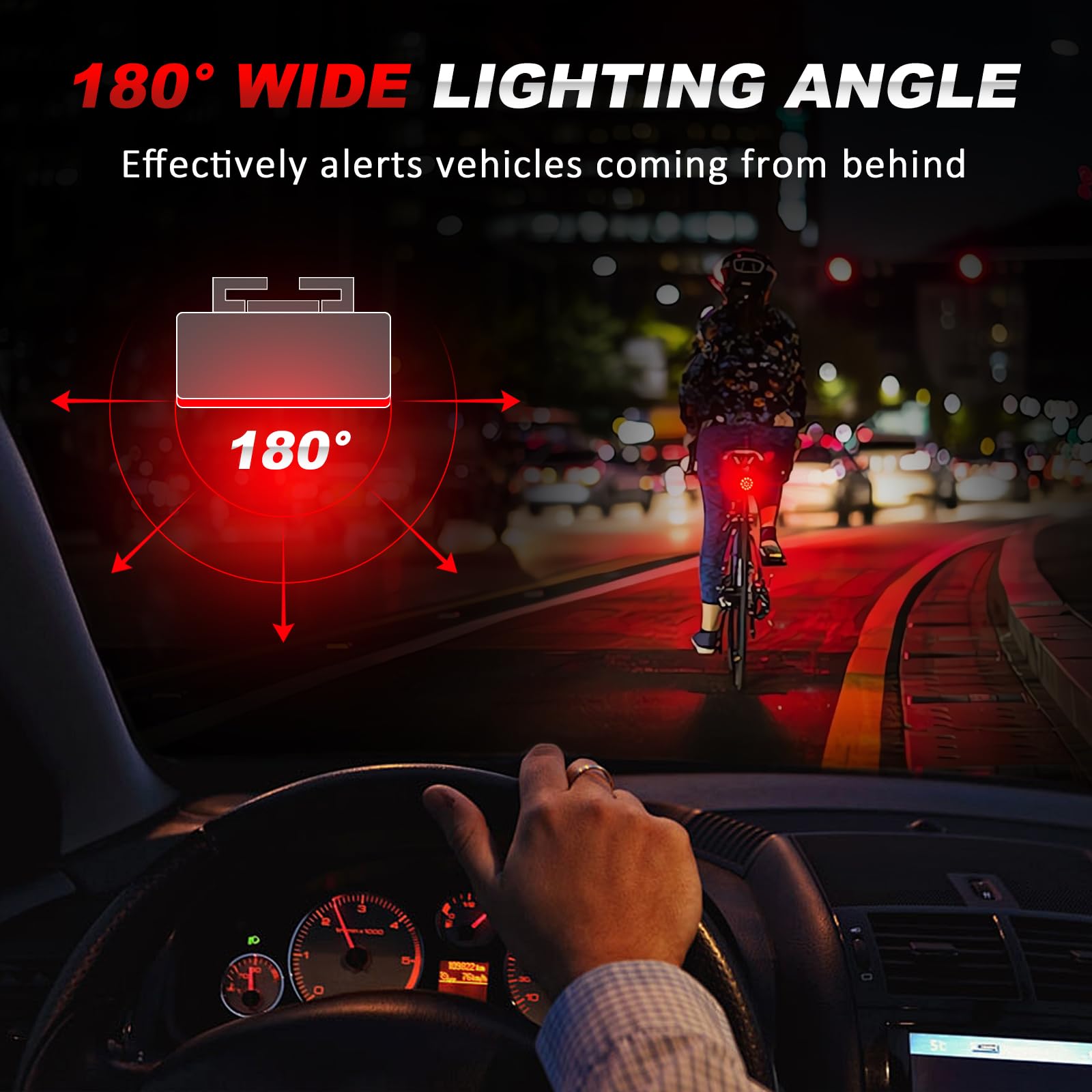 Ascher USB Rechargeable LED Bike Tail Lights 2 Pack, Bright Bicycle Cycling Rear Light, 4 Light Mode Options Safety Bike Light for Adults Kids Men Women Road Mountain(2 USB Cables Included)