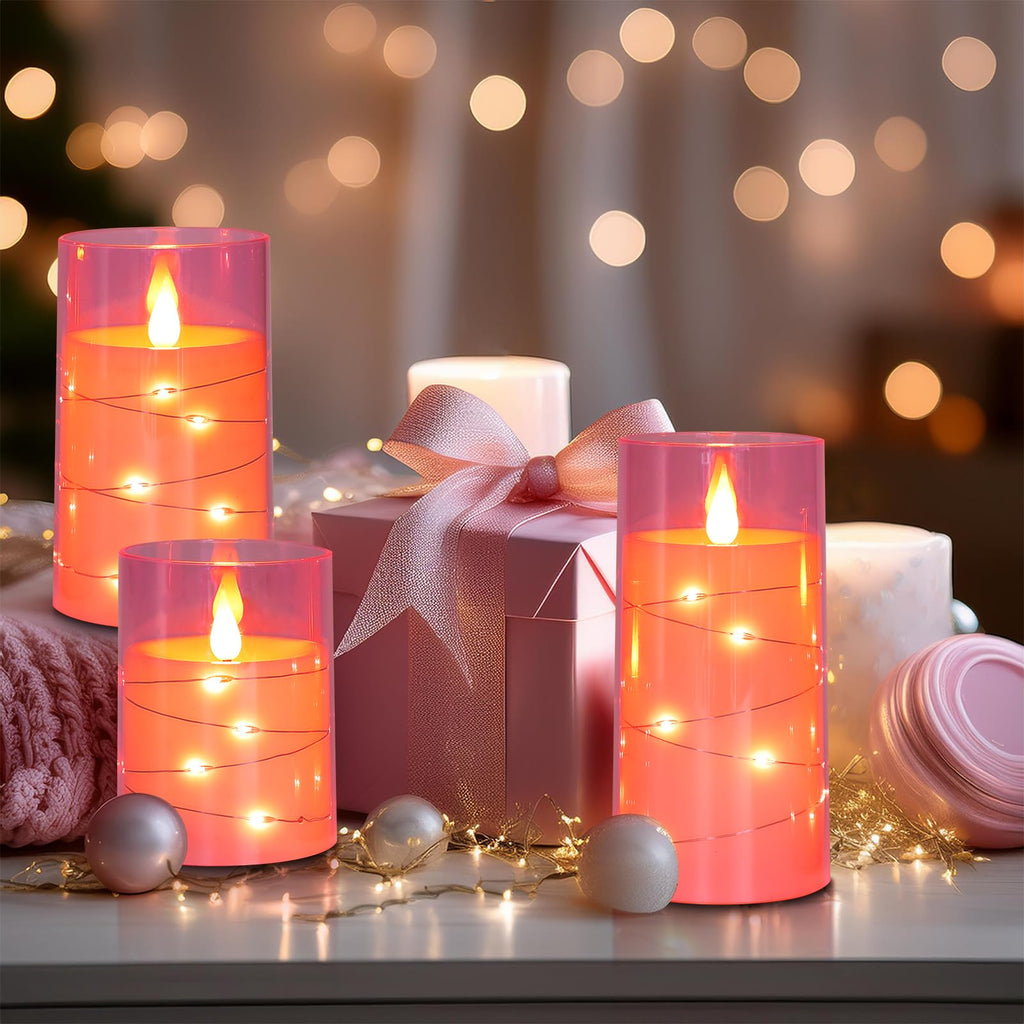 Aignis 12-Pack Waterproof Flameless Candles, 2.2" Slim Plastic Battery Operated LED Pillar Candles with 2 Remotes & Timers, Melt-Proof Fake Electric Candles for Outdoor Patio, Wedding, Home Decor