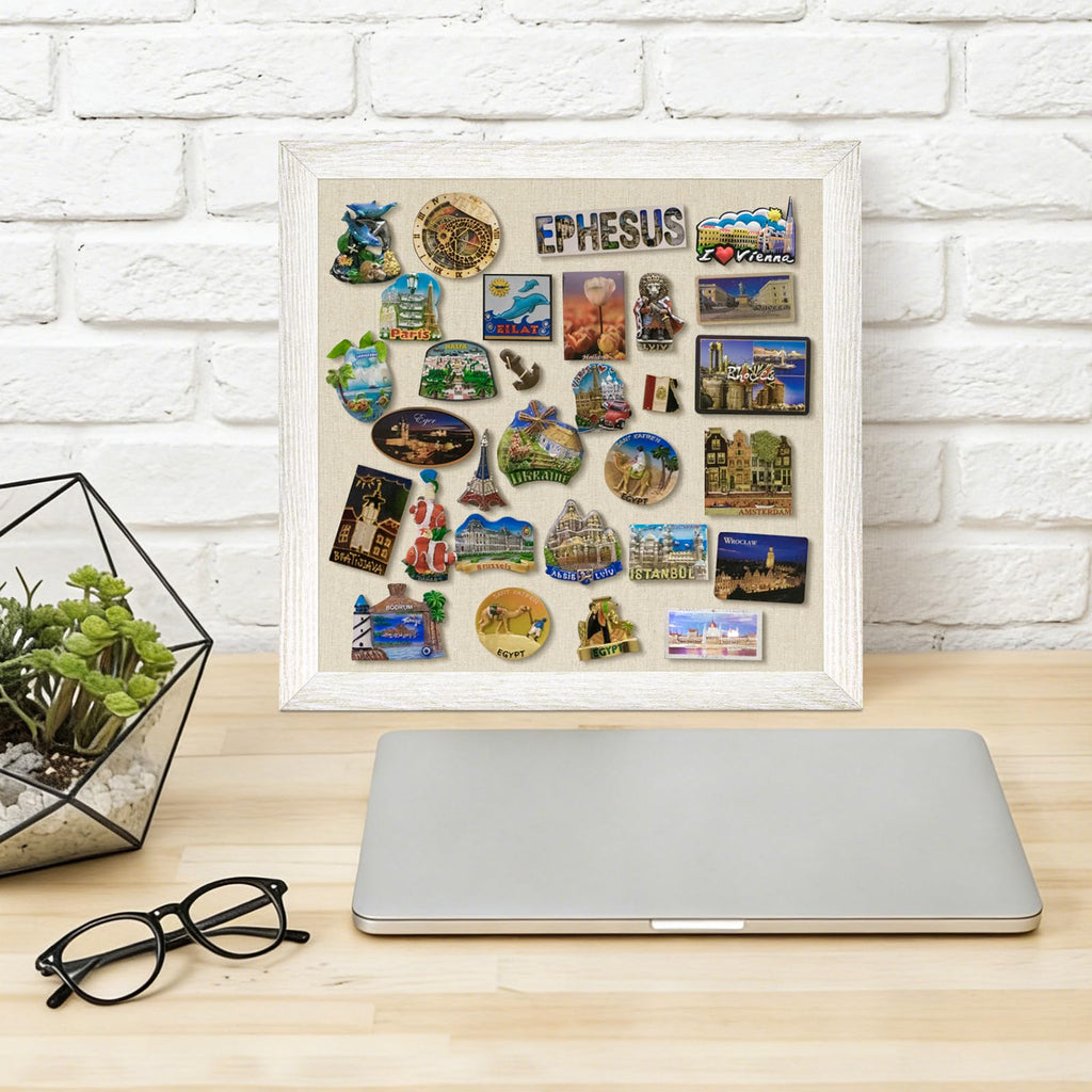 DOLLAR BOSS Black Cork Board with Linen Double-Sided 16''X 12'', Black Cork Boards for Walls, Wood Frame Bulletin Board Hanging Pin Board, Cork Board for Office Home School 1-Pack